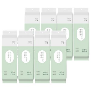 데일리워터 정전기 청소포 60매, 8개