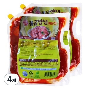 오뚜기 통닭양념 매운맛, 2kg, 4개