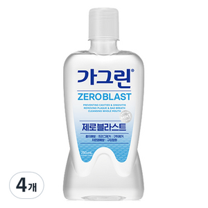 가그린 제로 블라스트 구강세정제, 750ml, 4개