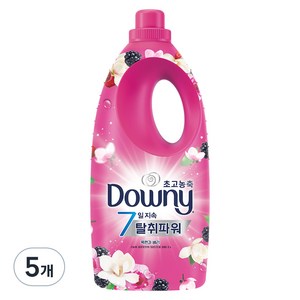 다우니 고농축 섬유유연제 목련과 베리 본품, 2L, 5개