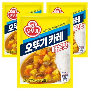 오뚜기 카레 매운맛, 100g, 3개