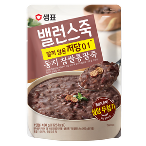 샘표 밸런스죽 동지 찹쌀통팥죽, 420g, 1개