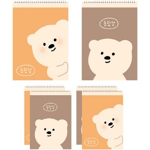 아트모아 곰 종합장 20p, 6개, 랜덤발송