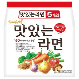 삼양 맛있는라면 115g, 5개