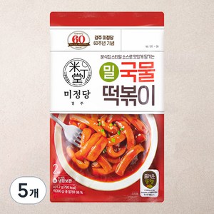 미정당 즐거운동행 밀 국물 떡볶이, 401.2g, 5개