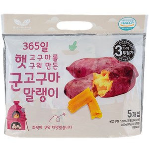 봄날인터내셔널 군고구마 말랭이, 60g, 5개