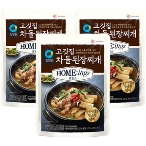 청정원 호밍스 고깃집 차돌된장찌개, 450g, 3개