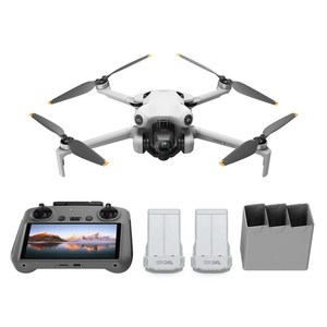 DJI Mini 4 Pro 플라이 모어 콤보 플러스+DJI RC 2 촬영용 카메라 드론, 혼합색상, 1세트