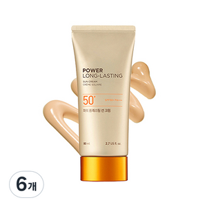 더페이스샵 파워 롱래스팅 선 크림 SPF50+ PA+++, 80ml, 6개