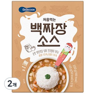 베베쿡 처음먹는 덮밥 소스, 백짜장맛, 200g, 2개