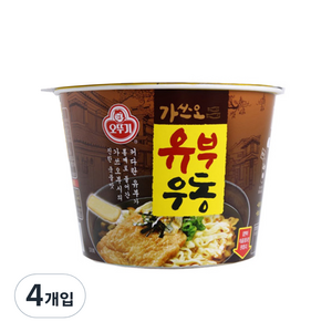 오뚜기 유부우동, 100g, 4개