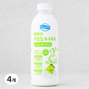 덴마크 드링킹 요구르트 포스트 바이오틱스 샤인머스캣, 750ml, 4개