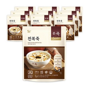 본죽 데워서 바로 먹는 전복죽, 330g, 10개