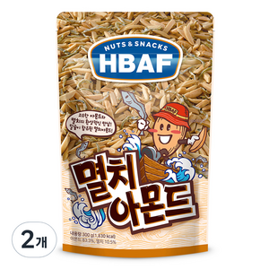 HBAF 멸치 아몬드, 300g, 2개