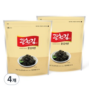 광천김 참 김자반, 70g, 4개