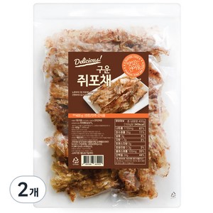 해맑은푸드 구운 쥐포채, 400g, 2개