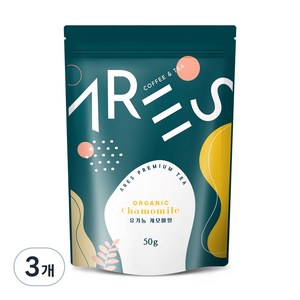 아레스 유기농 캐모마일 허브차, 50g, 1개입, 3개