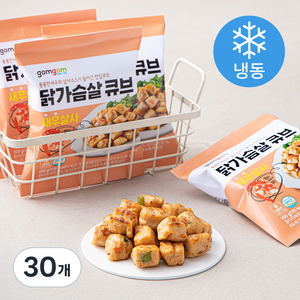 곰곰 닭가슴살 큐브 새우살사 (냉동), 100g, 30개