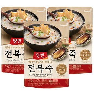 양반 전복 즉석죽, 420g, 3개