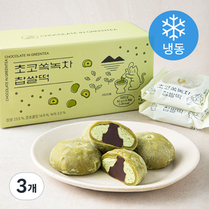 쿠캣 초코쏙 녹차 찹쌀떡 9개입 (냉동), 585g, 3개