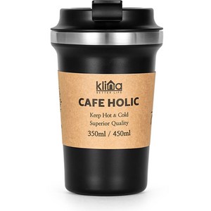 클리나 카페홀릭 보온 보냉 진공 스텐 텀블러, 혼합색상, 350ml, 1개