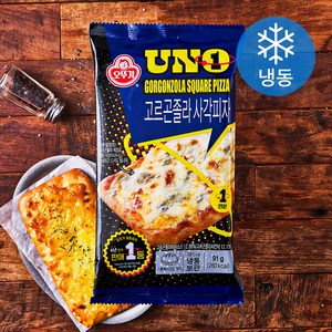 오뚜기 UNO 고르곤졸라 사각피자 (냉동), 91g, 1개