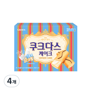 쿠크다스 케이크 과자, 77g, 4개