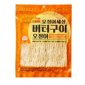 오징어세상 버터구이 오징어, 80g, 1개