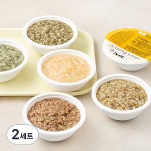 엘빈즈 클래식 냉장 이유식 중기2(만 7~10개월) F세트, (한우두부죽 + 한우미역죽 + 한우단호박참나물죽 + 치즈흰살생선죽 + 검은콩애호박죽 + 닭가슴살순두부죽) x 180g, 2세트