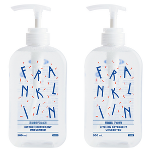 FRANKLIIN 주방세제 앤 젖병세제, 500ml, 2개
