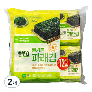 풀무원 들기름 파래김, 60g, 2개