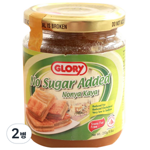 GLORY 싱가포르 카야 잼 노슈가, 250g, 2개