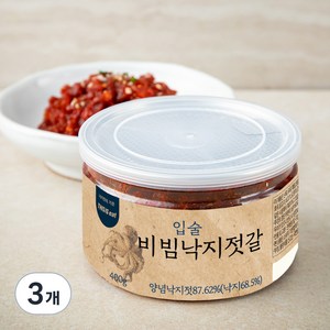 입술젓갈 비빔 낙지젓, 400g, 3개