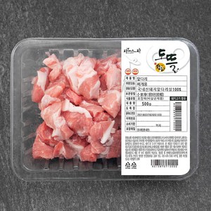 한돈 도뜰 앞다리살 찌개용 (냉장), 500g, 1개