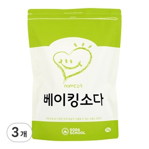 소다스쿨 베이킹소다 대용량, 3kg, 3개