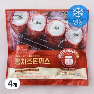 더오담 통치즈 돈까스 에어프라이어 3입 (냉동), 465g, 4개