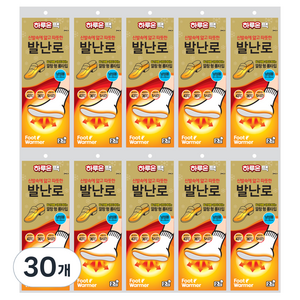 [국내생산] 하루온 남성용 깔창형 발난로 2p, 30개