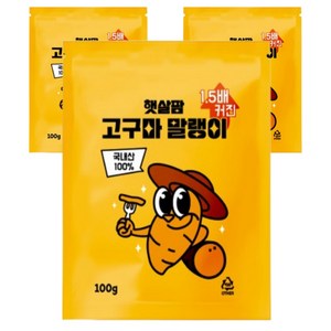 햇살팜 고구마 말랭이, 100g, 3개