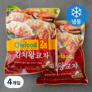 쉐푸드 김치왕교자 (냉동), 385g, 4개입