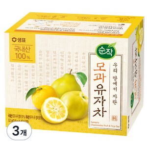 순작 모과 유자차 티백, 800mg, 40개입, 3개