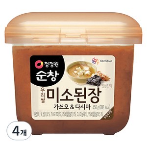 대상 청정원 미소된장 가쓰오&다시마, 450g, 4개