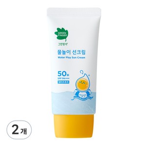 그린핑거 물놀이 유아 선크림 워터프루프 SPF50+ PA++++, 50ml, 2개