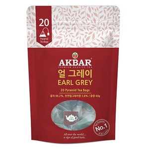 아크바 얼그레이 피라미드 티백, 40g, 20개입, 1개