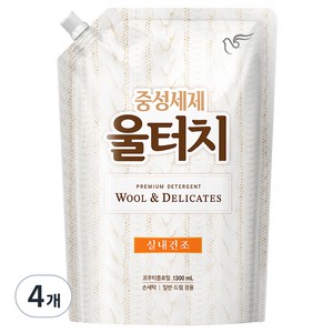 피죤 울터치 프리미엄 리필, 1.3L, 4개