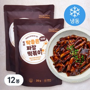 쿡생 딱좋은 짜장떡볶이 (냉동), 12봉, 310g