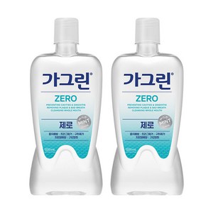 가그린 제로 구강청결제, 1.2L, 2개