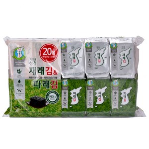 성경식품 지도표 재래식 성경식탁김 4g x 10p + 파래김 4g x 10p, 80g, 1개