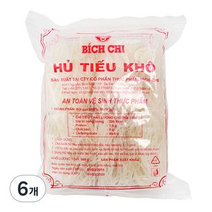 비치치 후티오코 쌀국수면 2mm, 500g, 6개