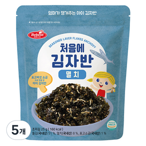 베베스트 아기 처음에 김자반 멸치 25g, 멸치맛, 5개