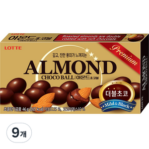 롯데웰푸드 아몬드 초코볼, 46g, 9개